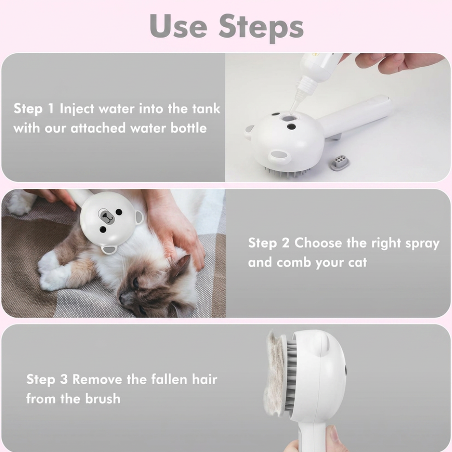 PawSpritz™ 4-in-1 Pet Brush